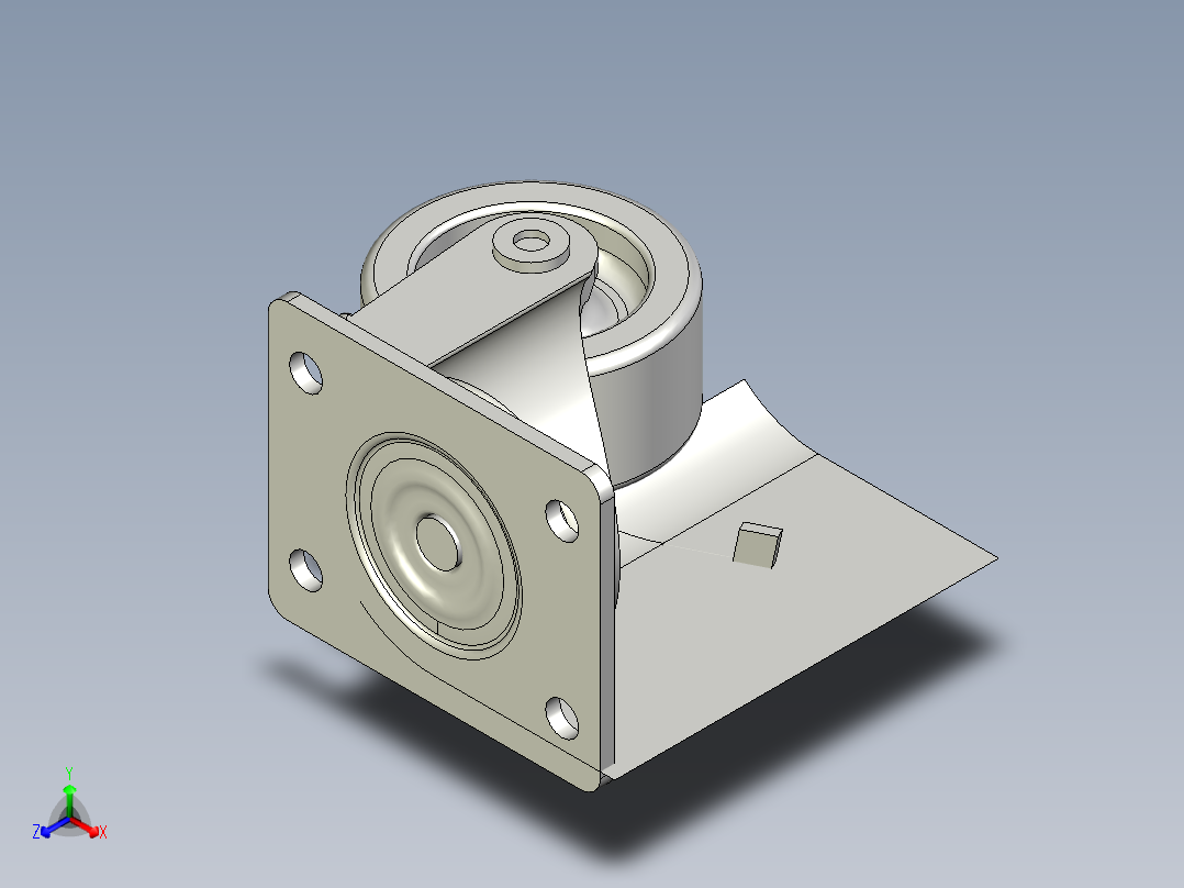 輕荷重腳輪(400N)5582-3D多系列多零件图纸模型正等轴测图