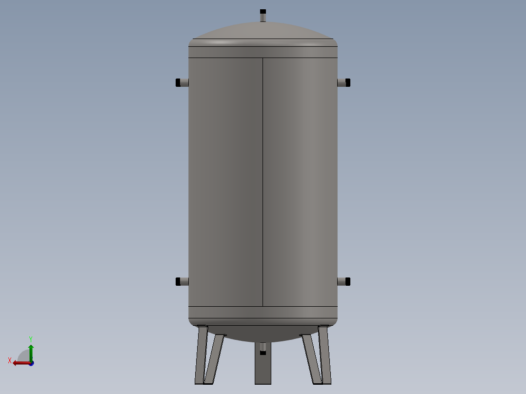 立式油槽车后视图