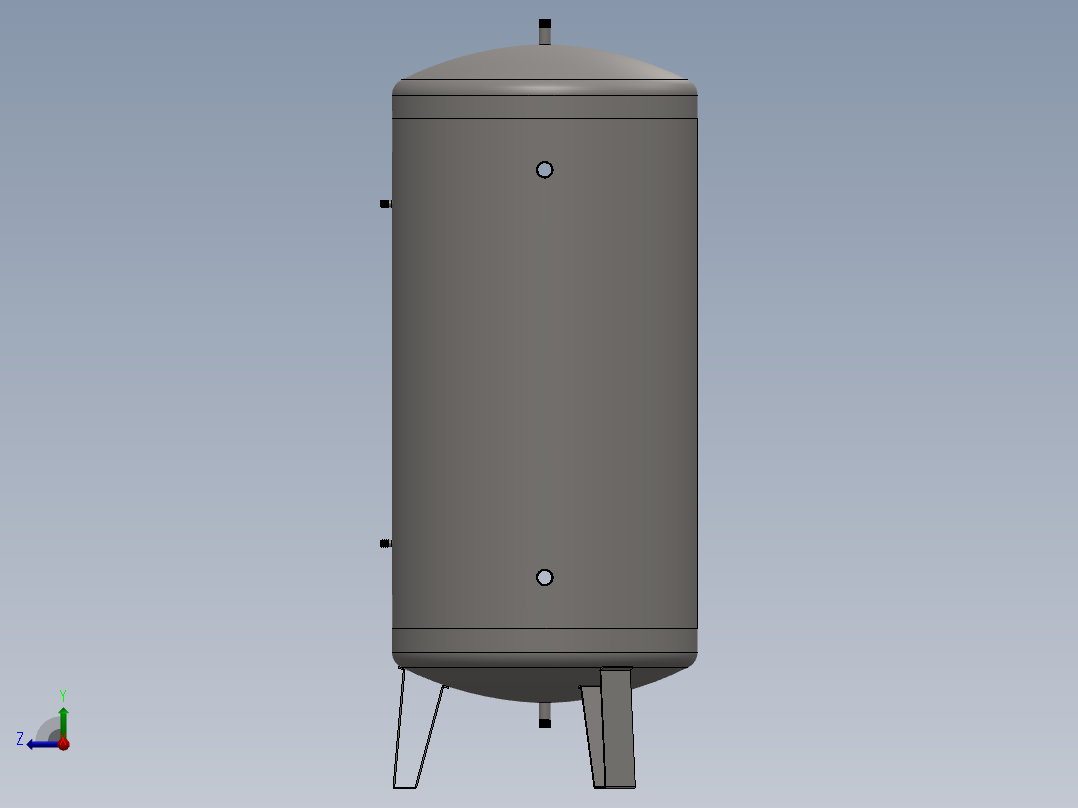 立式油槽车右视图