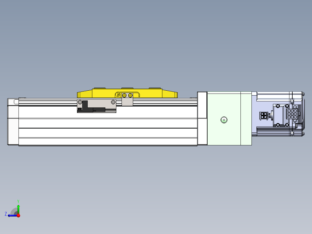 GTH内嵌丝杆全封闭GTH8-BC-200W右视图