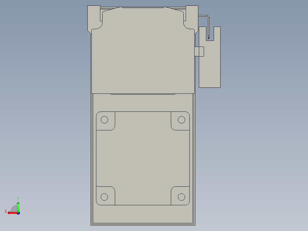 直线模组LHA6-S450-D-200W(16丝杆)设计图纸后视图