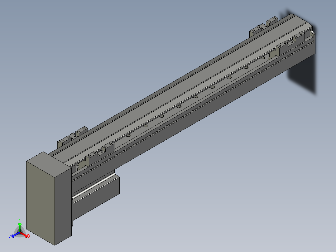 直线模组LHA6-S450-D-200W(16丝杆)设计图纸正等轴测图