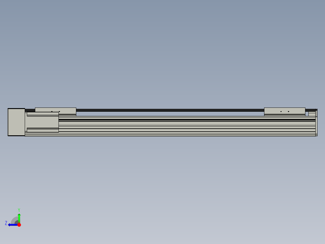 直线模组WG-LHA12-S650-L设计图纸右视图