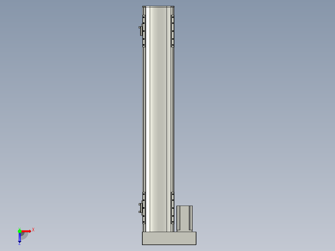 直线模组WG-LHA12-S650-L设计图纸俯视图