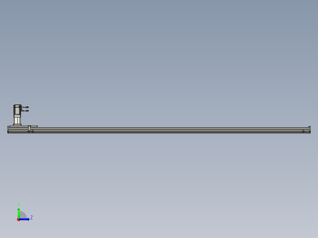 东锦齿条传动DH175G-L167-S3000-BU-减速机+750W左视图