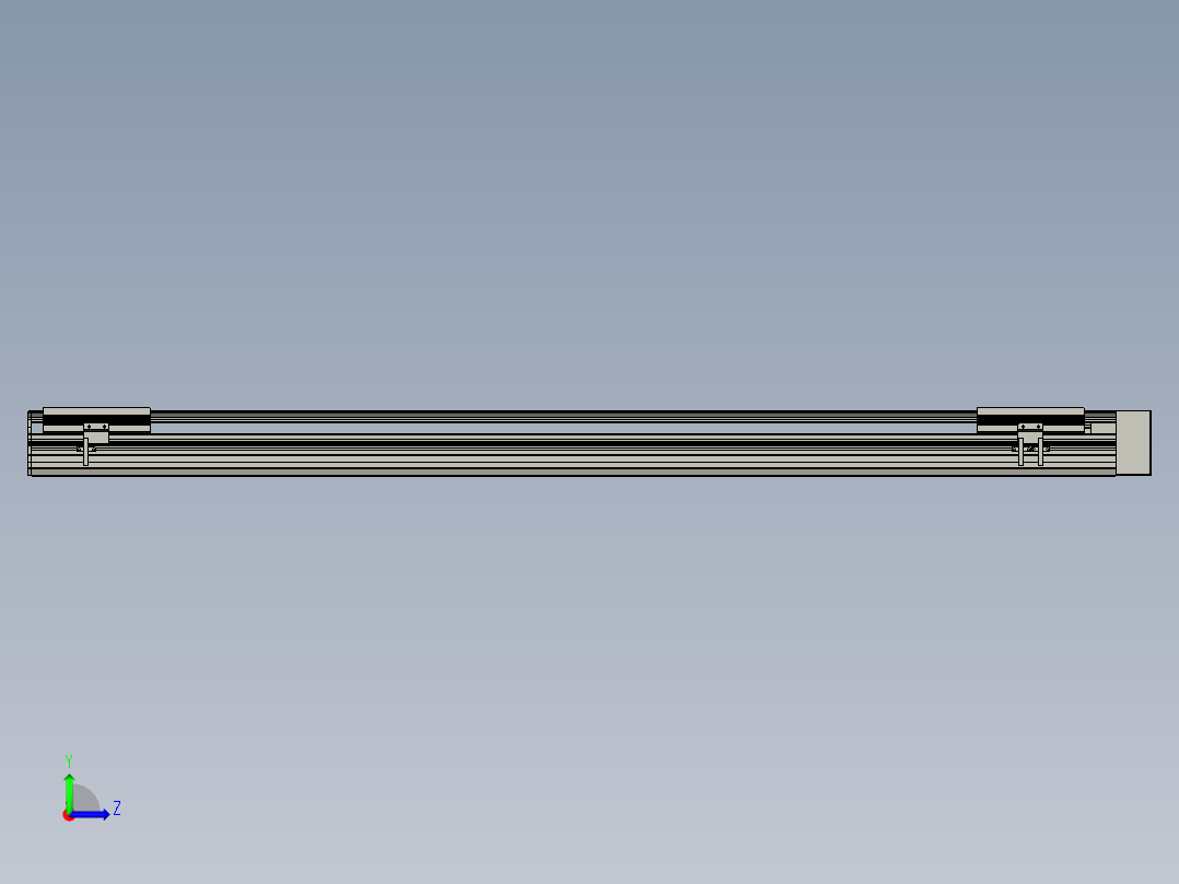 直线模组LHA170-S1300-L设计图纸左视图