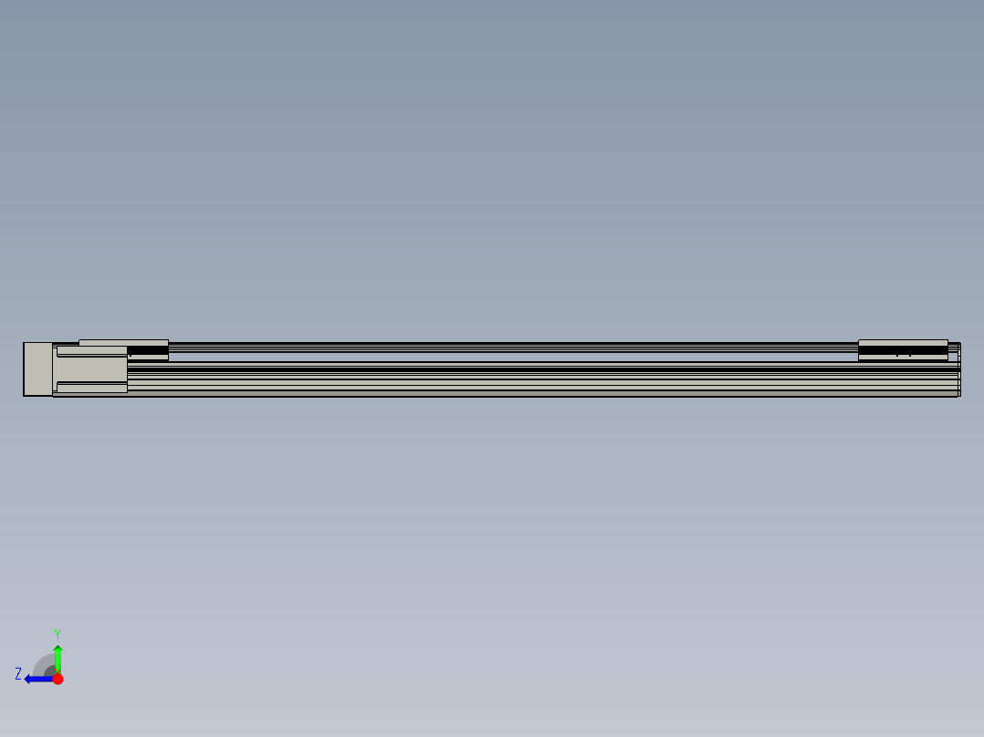 直线模组LHA170-S1300-L设计图纸右视图