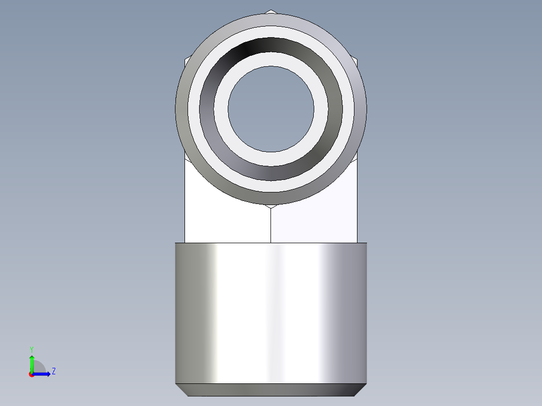 卡套式工业通用硬管接头EO_Union_tee_T06LL71X左视图