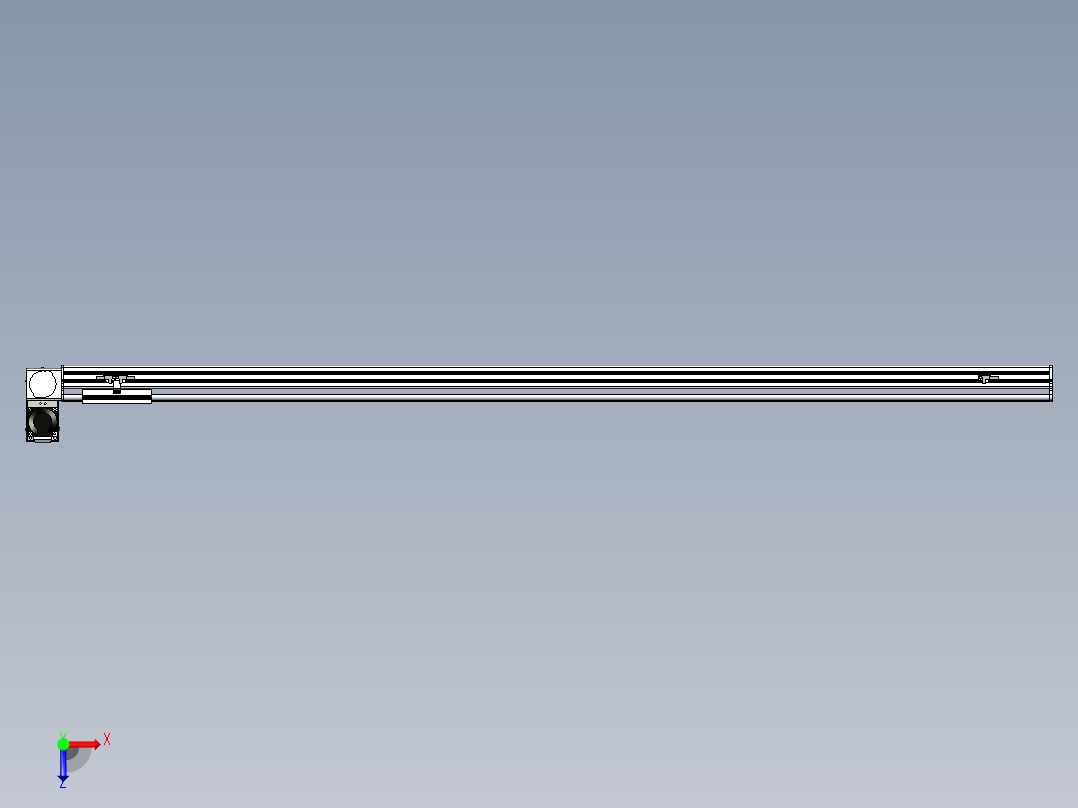 同步带滑台-半封闭B13H-L45-S1750-LU-P40-D3俯视图