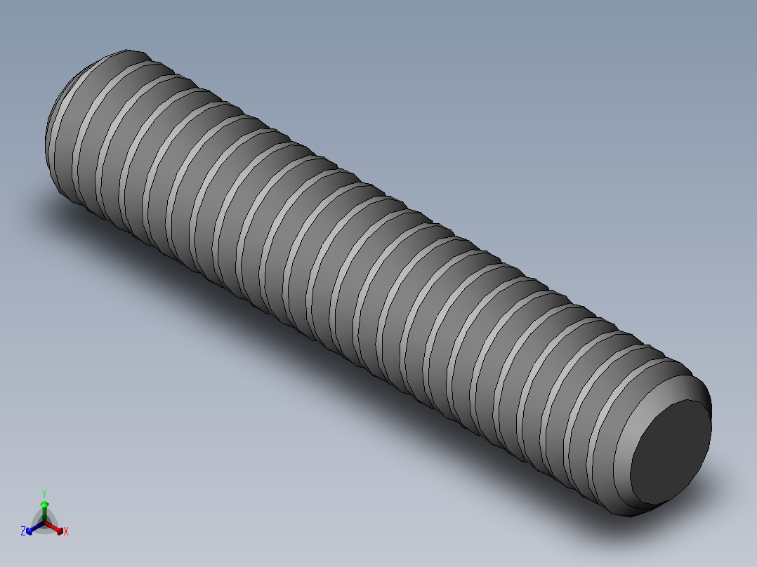 DIN 913-ISO 4026 固定螺钉-M2 L=10.SLDPRT正等轴测图