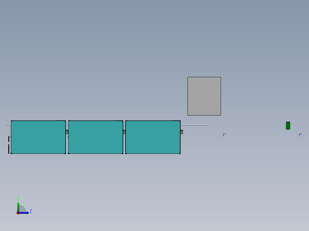 AGM电池双工位半自动入槽机（sw16+工程图）左视图