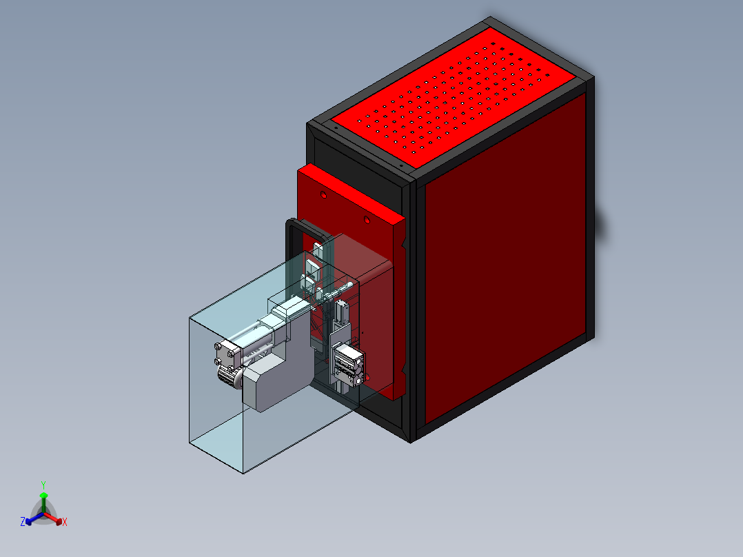 精密电子切割机sw17正等轴测图