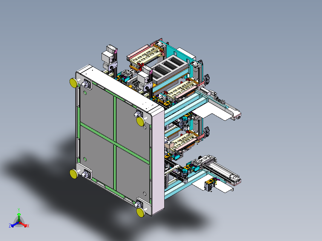 线外工装矫正机sw18正等轴测图