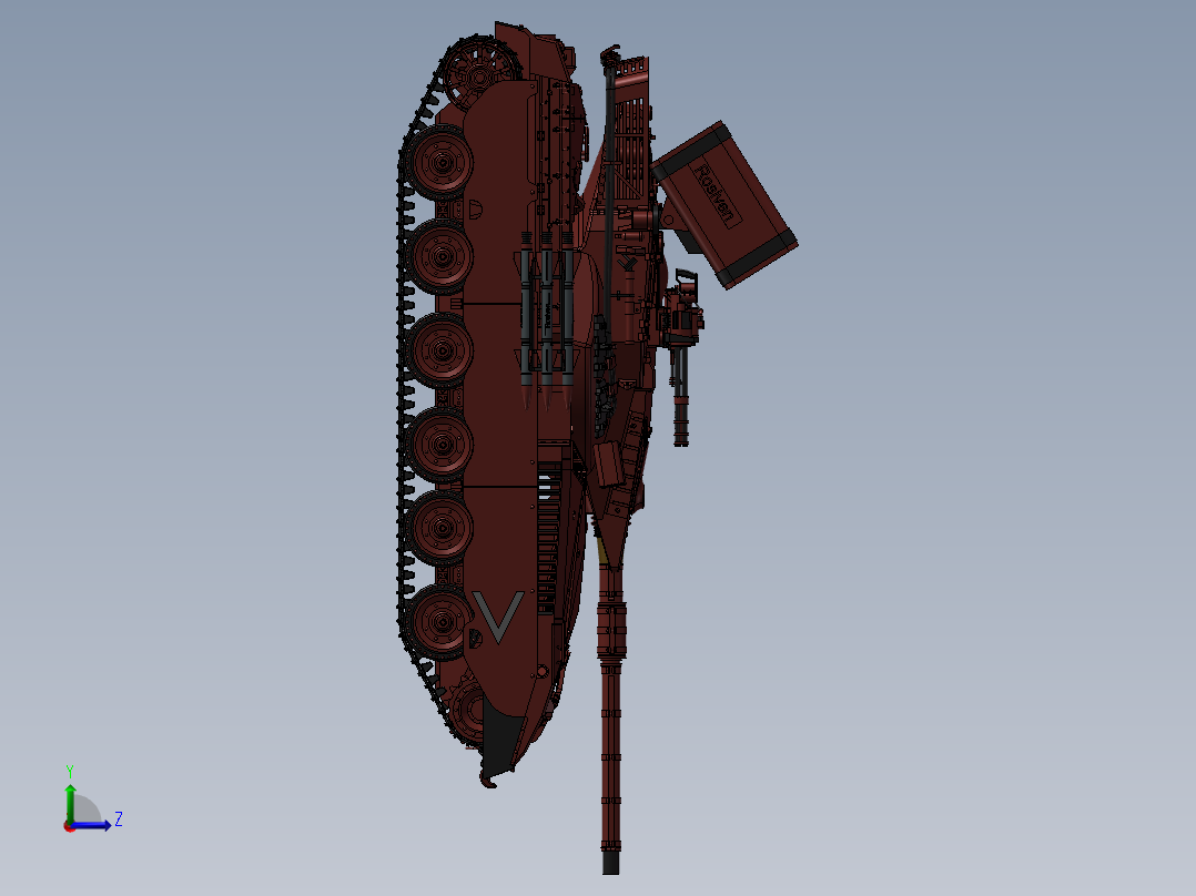 梅卡瓦主战坦克左视图