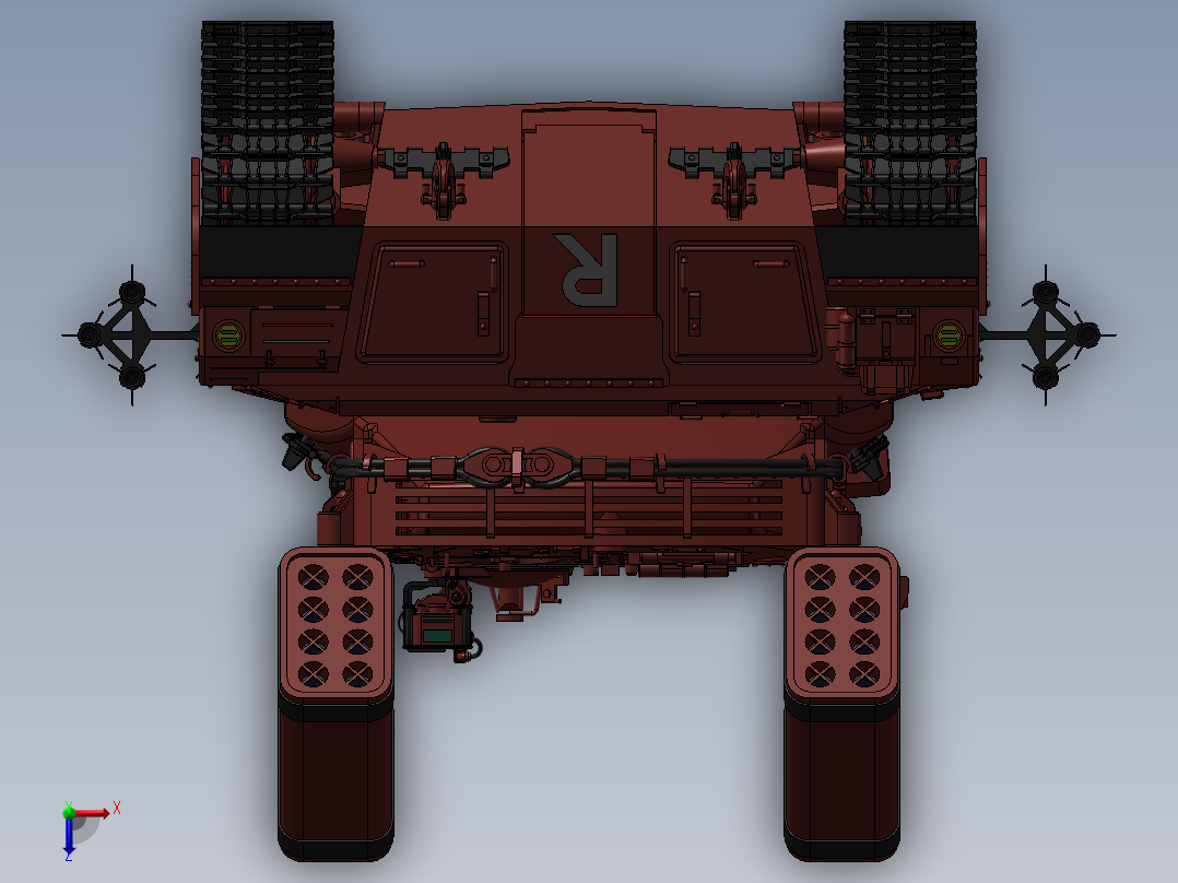 梅卡瓦主战坦克俯视图