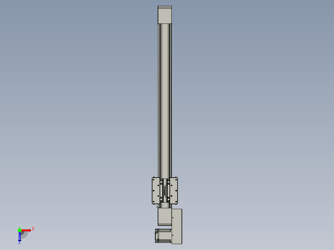 威洛博直线电机模组EB8-L100-S850-BL-P75-MS3俯视图