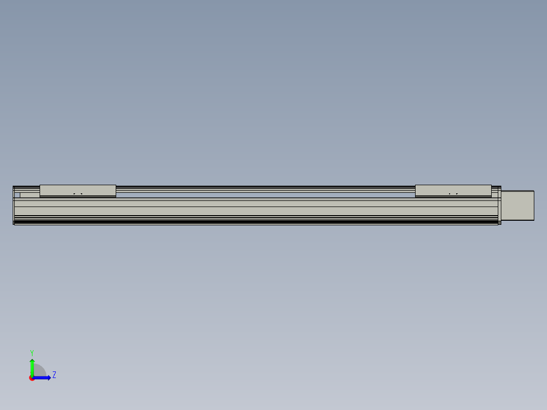 直线模组LHB21-L40-S1100-L(B)设计图纸左视图