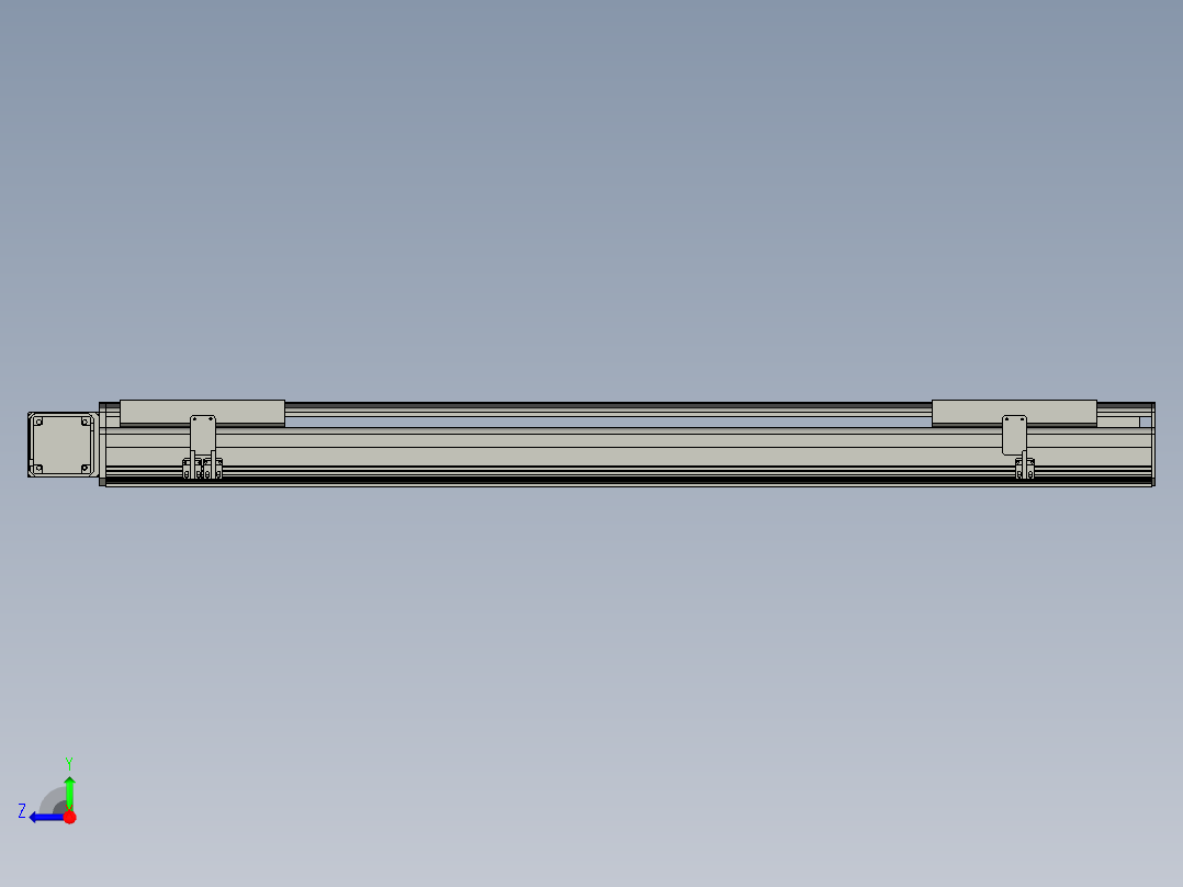 直线模组LHB21-L40-S1100-L(B)设计图纸右视图