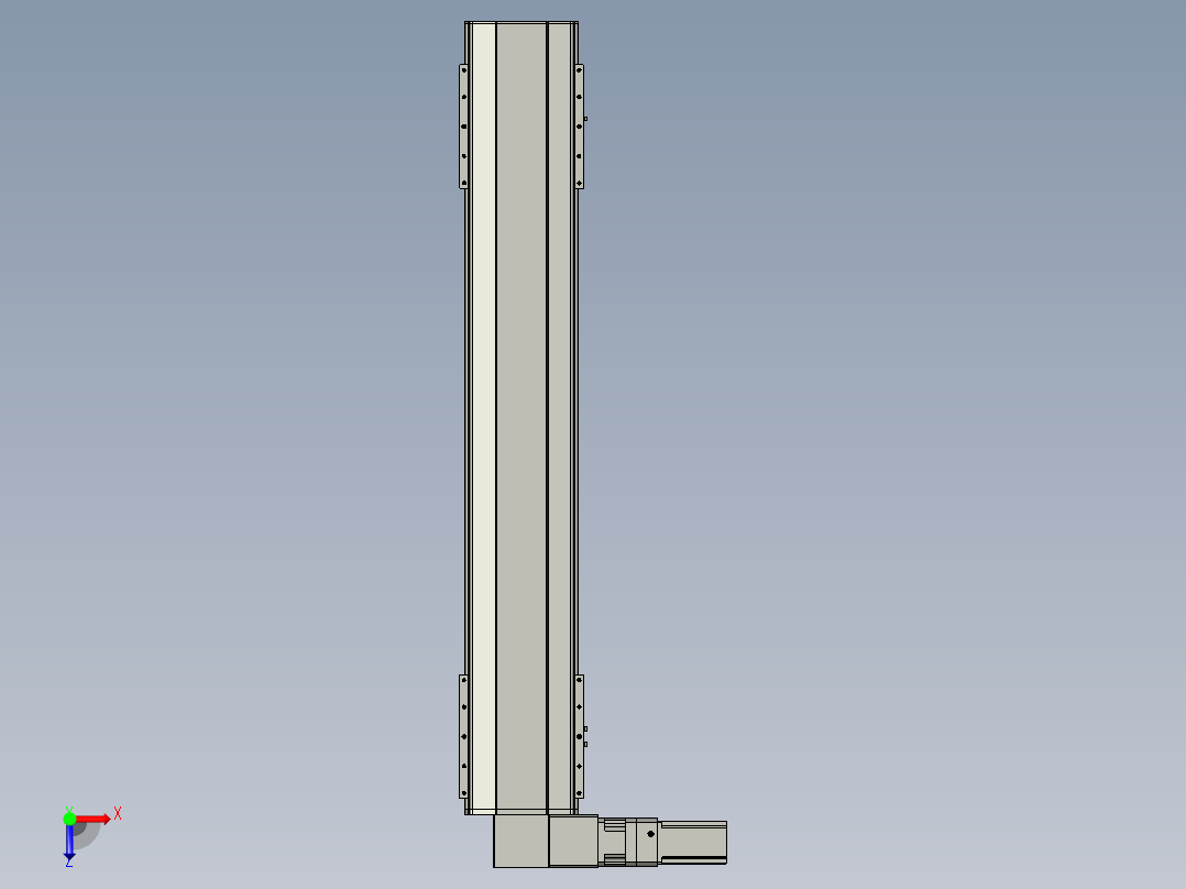 直线模组LHB21-L40-S1100-L(B)设计图纸俯视图