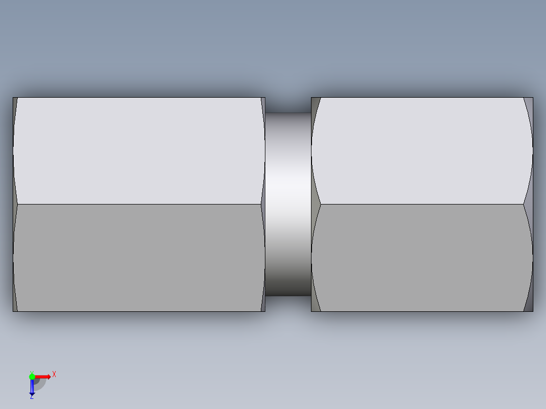 卡套式工业通用硬管接头EO_Swivel_connector_GAI06ZLMCF俯视图