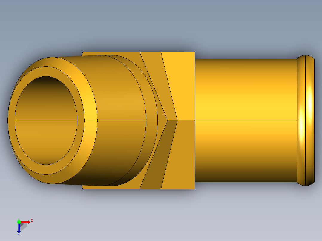 倒齿式工业管接头Beaded Hose Barb 45Deg Elbow Tube to Male Pipe 279HB-16-12俯视图