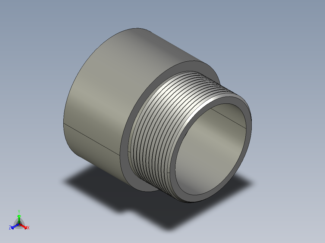 船舶管路系统SeaCor_MaleAdapter_SxMPT_37J136030_3in正等轴测图