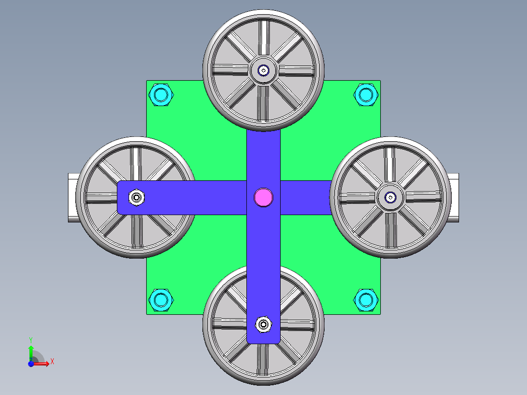 基于叉齿型循环结构的轻载箱货提升机前视图
