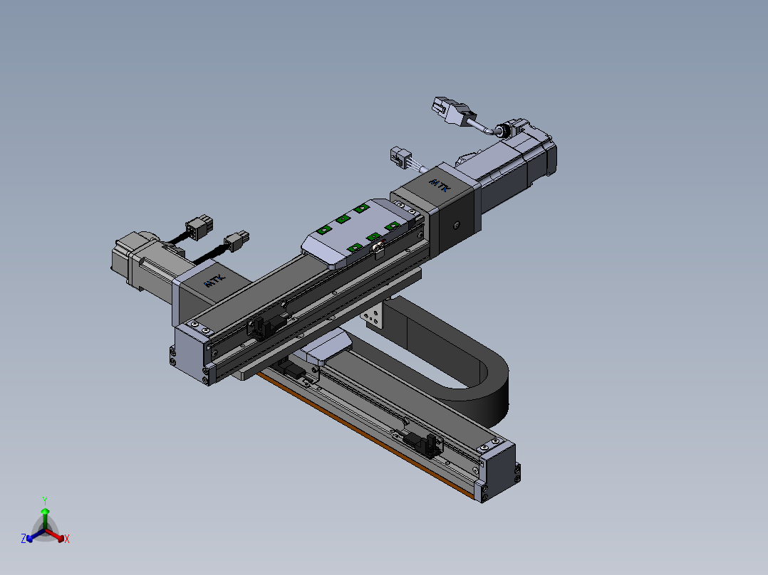 内嵌直交机械手XYG系列XYG220-F1正等轴测图