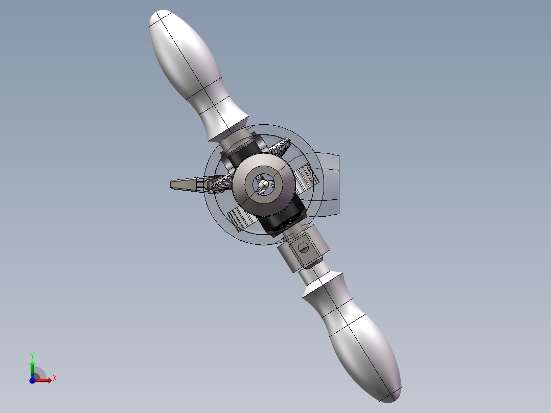 复式手摇钻及带扳手模型==192595=20前视图