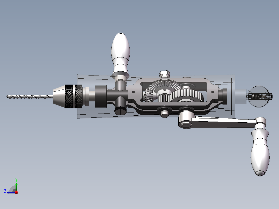 复式手摇钻及带扳手模型==192595=20右视图