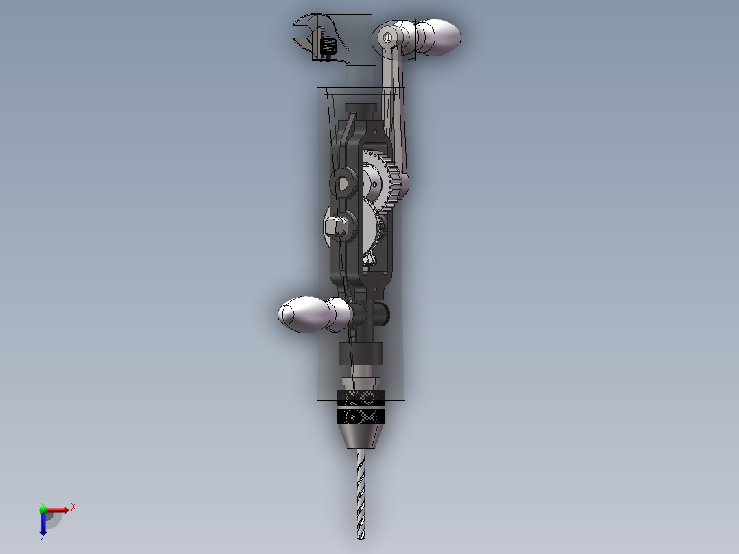 复式手摇钻及带扳手模型==192595=20俯视图