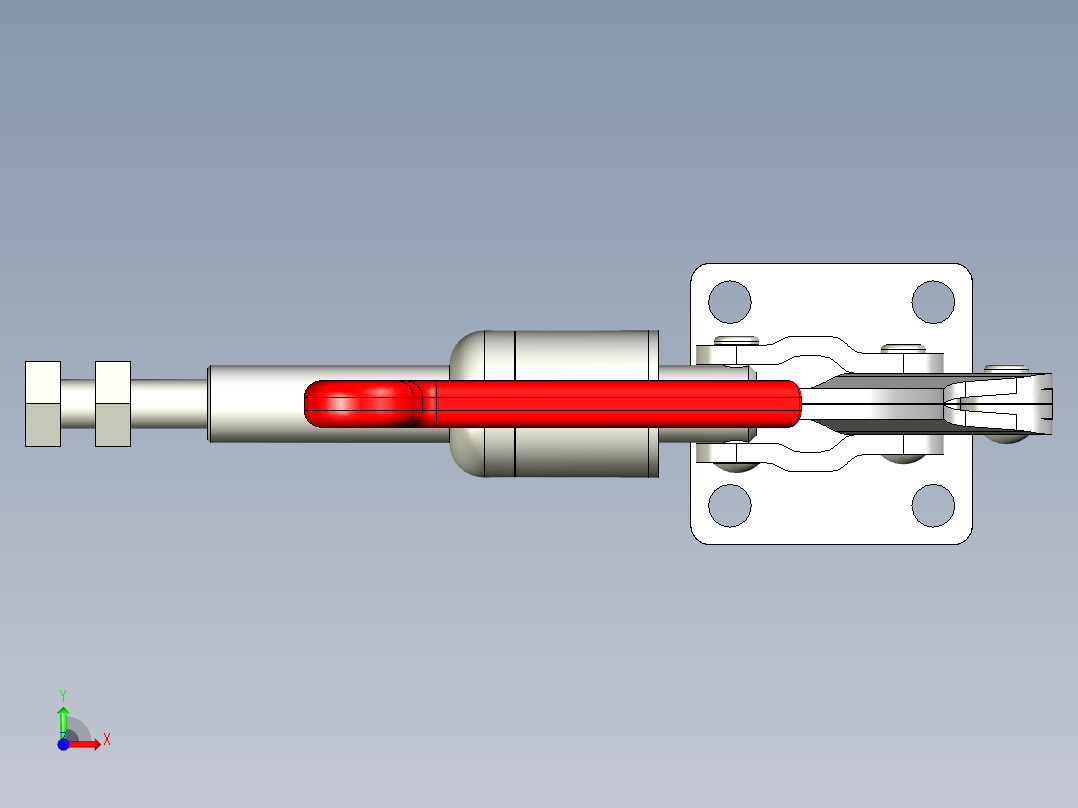 推拉式夾鉗SSP(I)-3D多系列多零件图纸模型前视图
