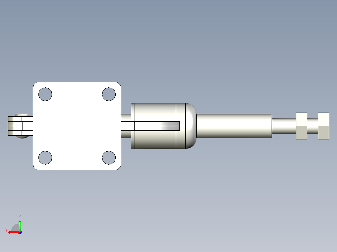推拉式夾鉗SSP(I)-3D多系列多零件图纸模型后视图