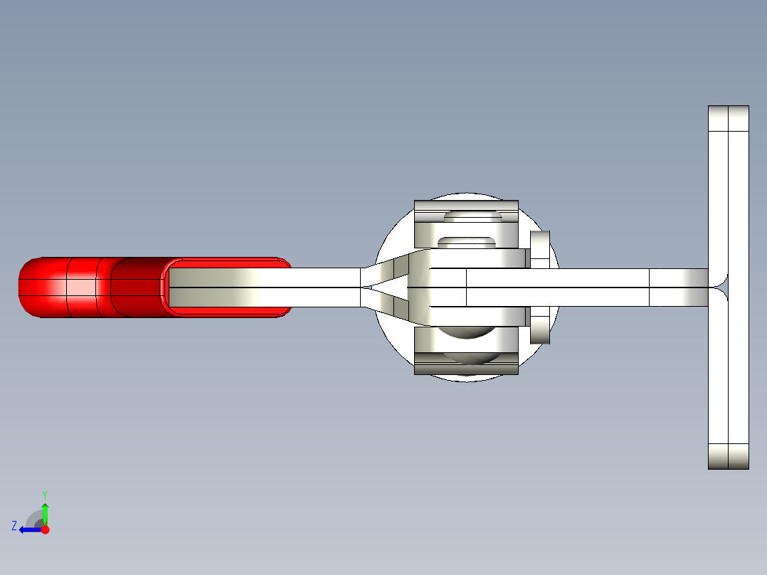 推拉式夾鉗SSP(I)-3D多系列多零件图纸模型右视图