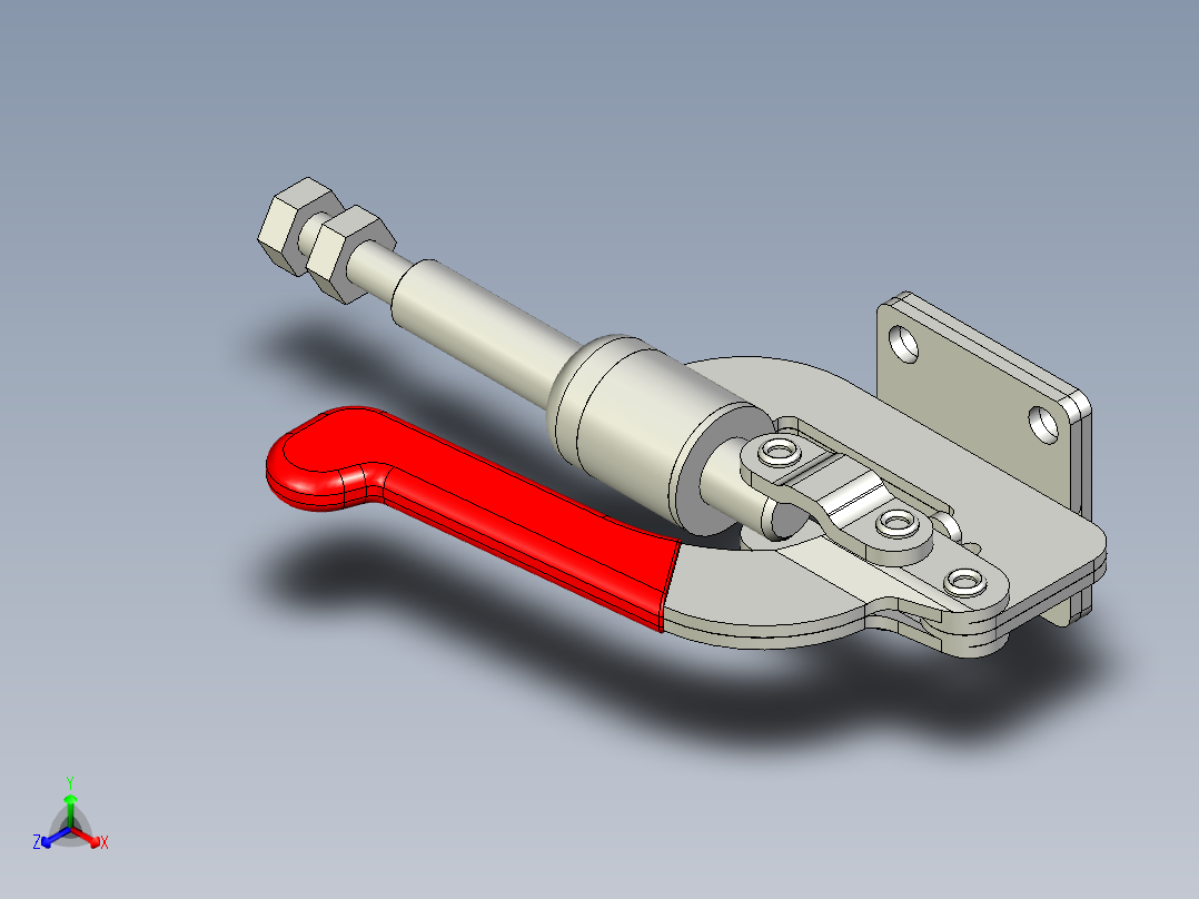 推拉式夾鉗SSP(I)-3D多系列多零件图纸模型正等轴测图