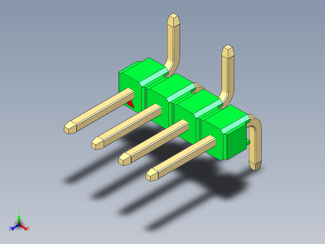 彩色公排针 100mil 2.54mm 系列-DS1022_green_04p_100mil_Type_SMT_R1_rev1.0