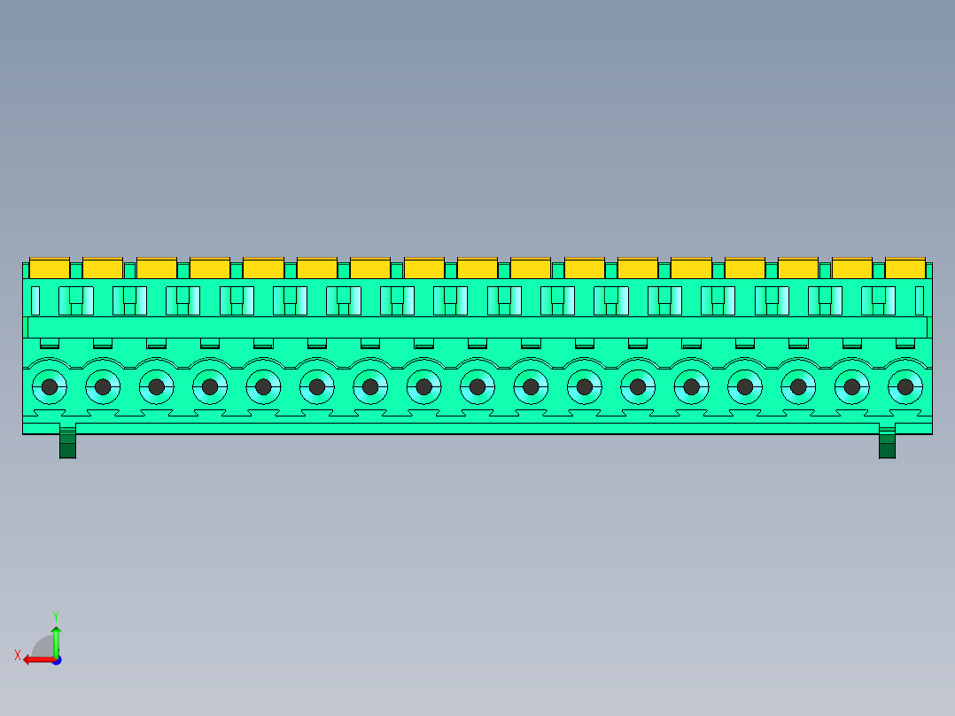 DEGSON 2EDG 系列 5.08mm 可插拔接线端子组-2EDGKDB-5.08-17P-14-00AH后视图