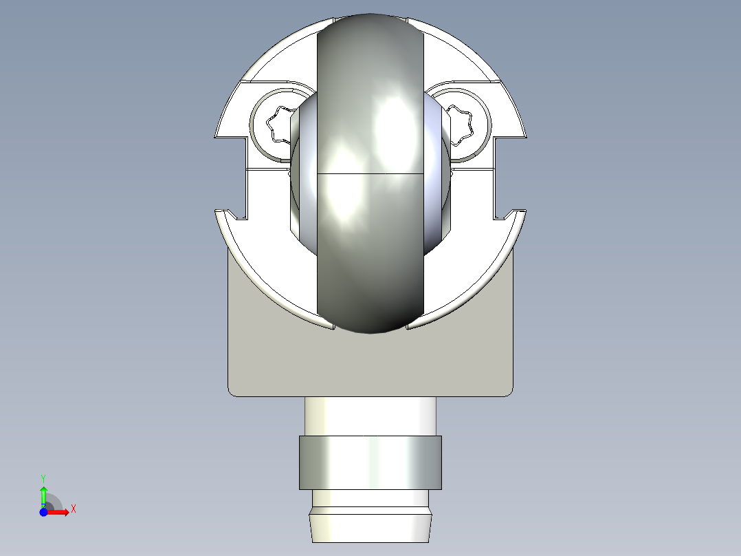 NOVOTECHNIK直线位移传感器TEX 系列 带球眼安装接头前视图
