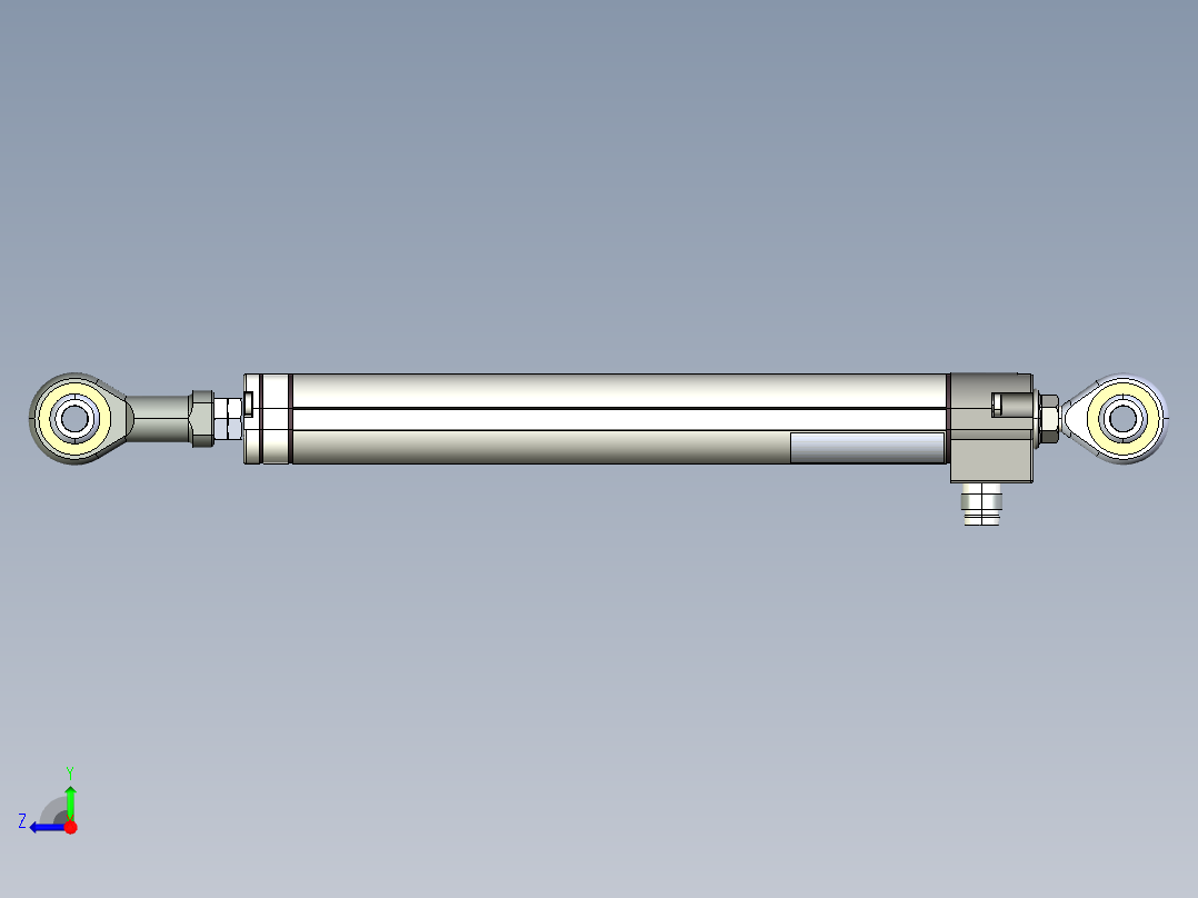 NOVOTECHNIK直线位移传感器TEX 系列 带球眼安装接头右视图