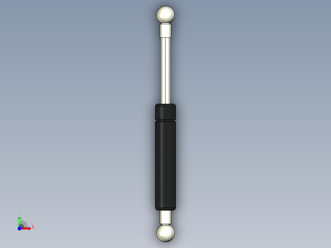 Q气压弹簧B310000035(30KG L195 和尚頭 進口)前视图