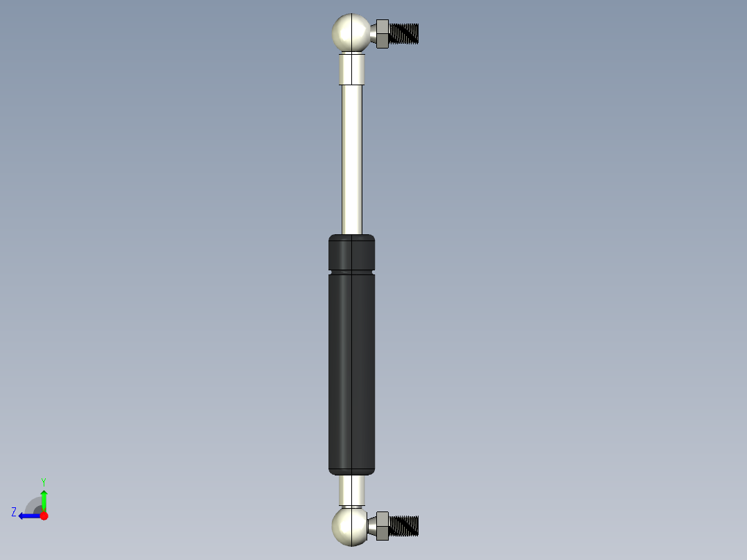 Q气压弹簧B310000035(30KG L195 和尚頭 進口)右视图