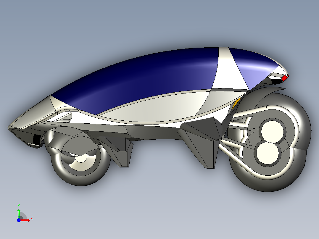 封闭式摩托车前视图