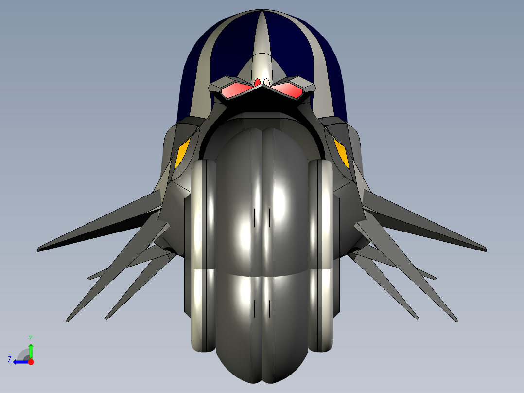 封闭式摩托车右视图