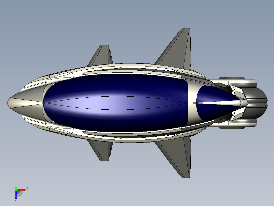 封闭式摩托车俯视图