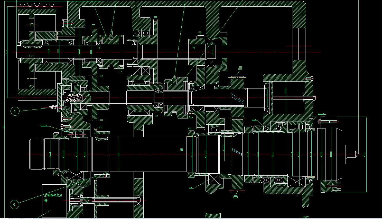 变速箱和CK6163床头箱图纸