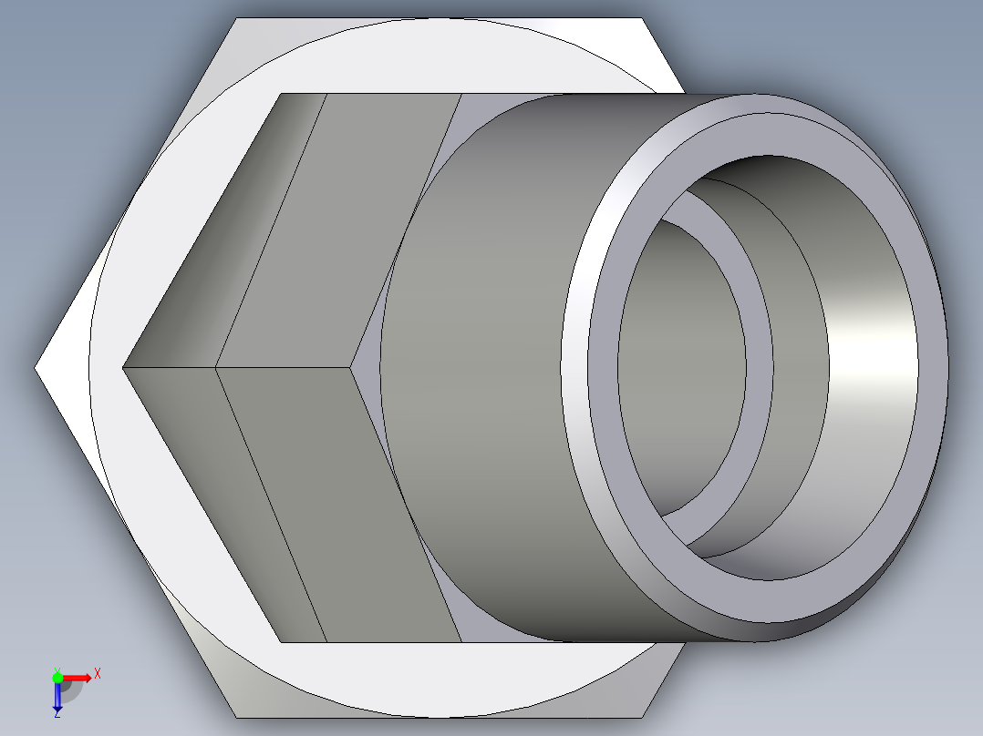卡套式工业通用硬管接头EO_Swivel_nut_45_deg_elbow_EV25SOMDCF俯视图