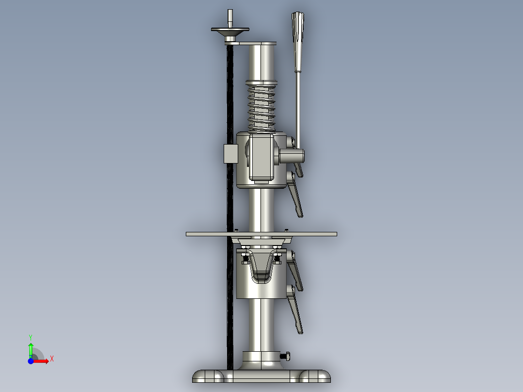 工业精密可升降手动压力机手板机冲床前视图
