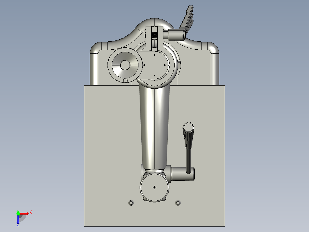 工业精密可升降手动压力机手板机冲床俯视图