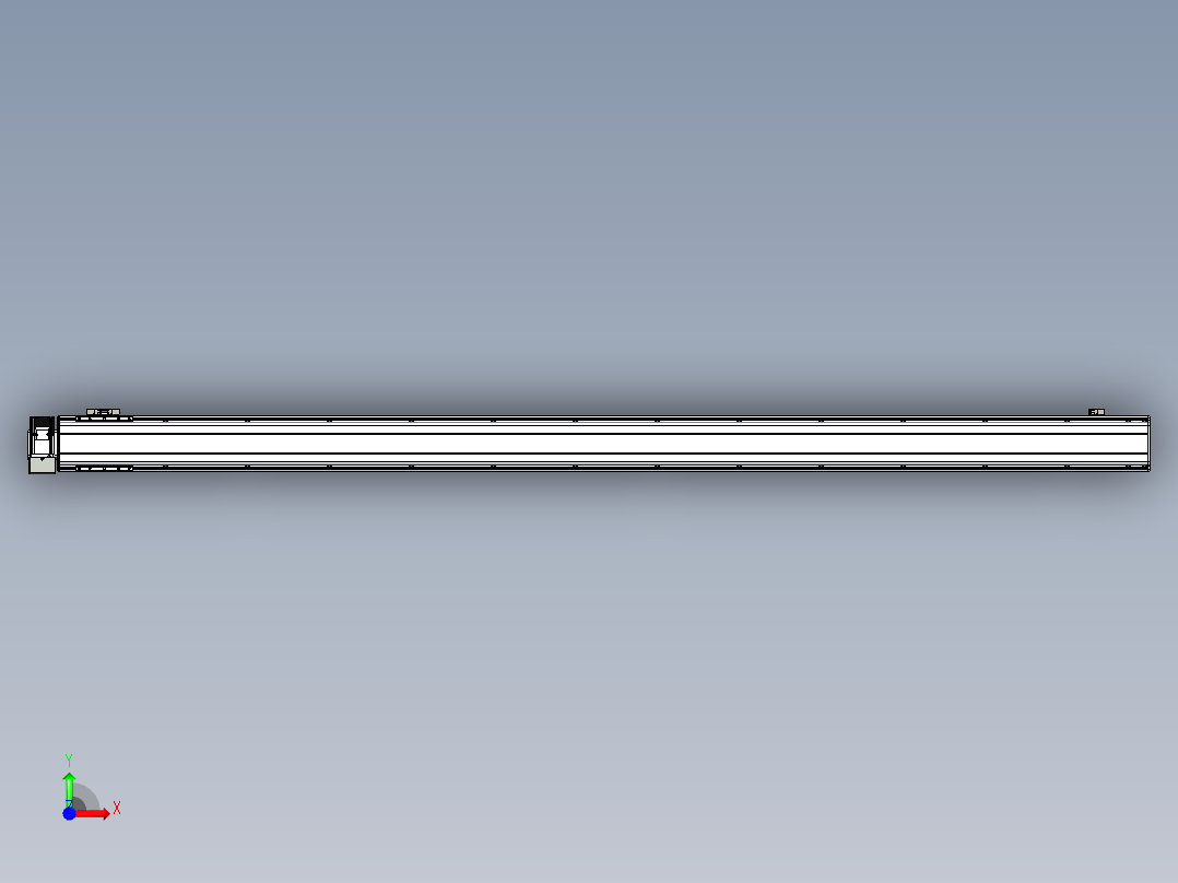 同步带滑台-半封闭B13H-L45-S2400-LU-P40-D3前视图