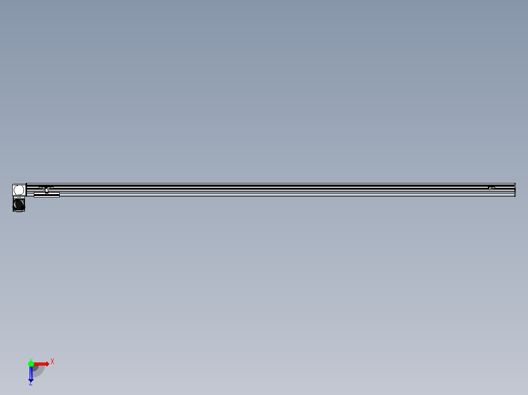 同步带滑台-半封闭B13H-L45-S2400-LU-P40-D3俯视图